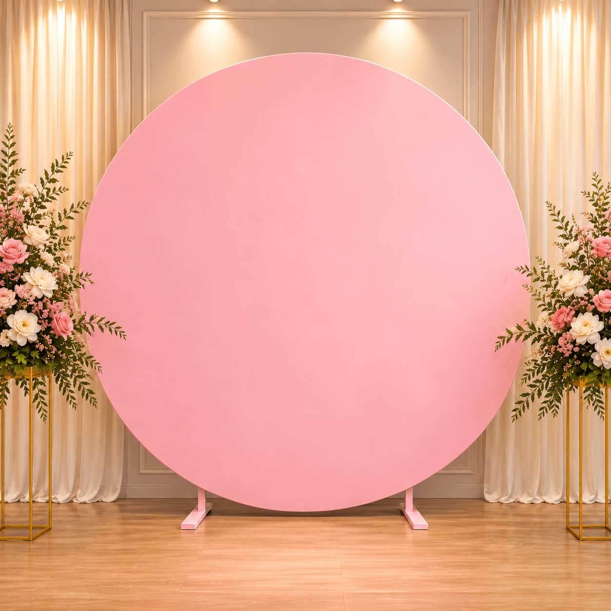 PINK ROUND BACKDROP - BACKDROPS Hire Brisbane