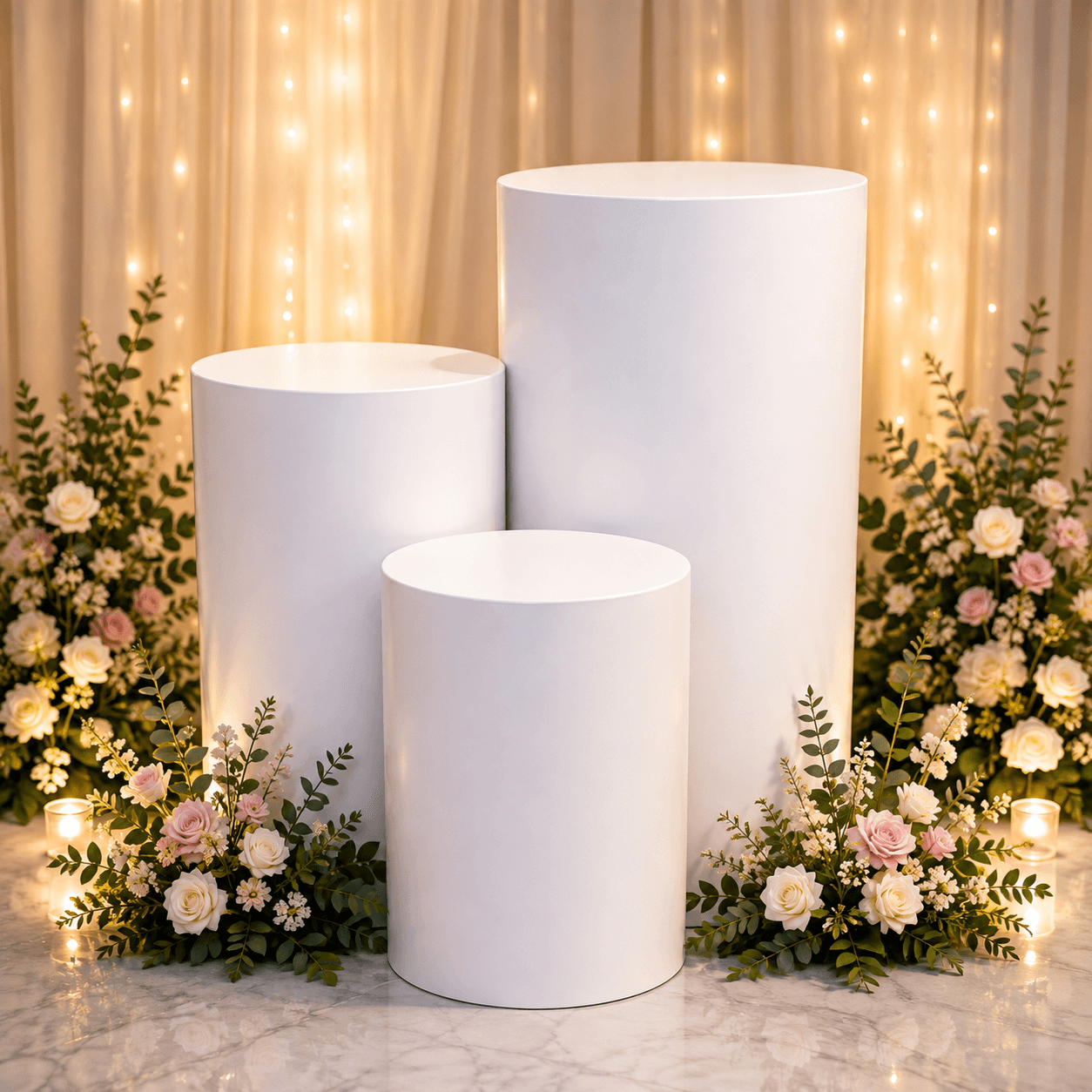 WHITE PLINTHS - PLINTHS Hire Brisbane