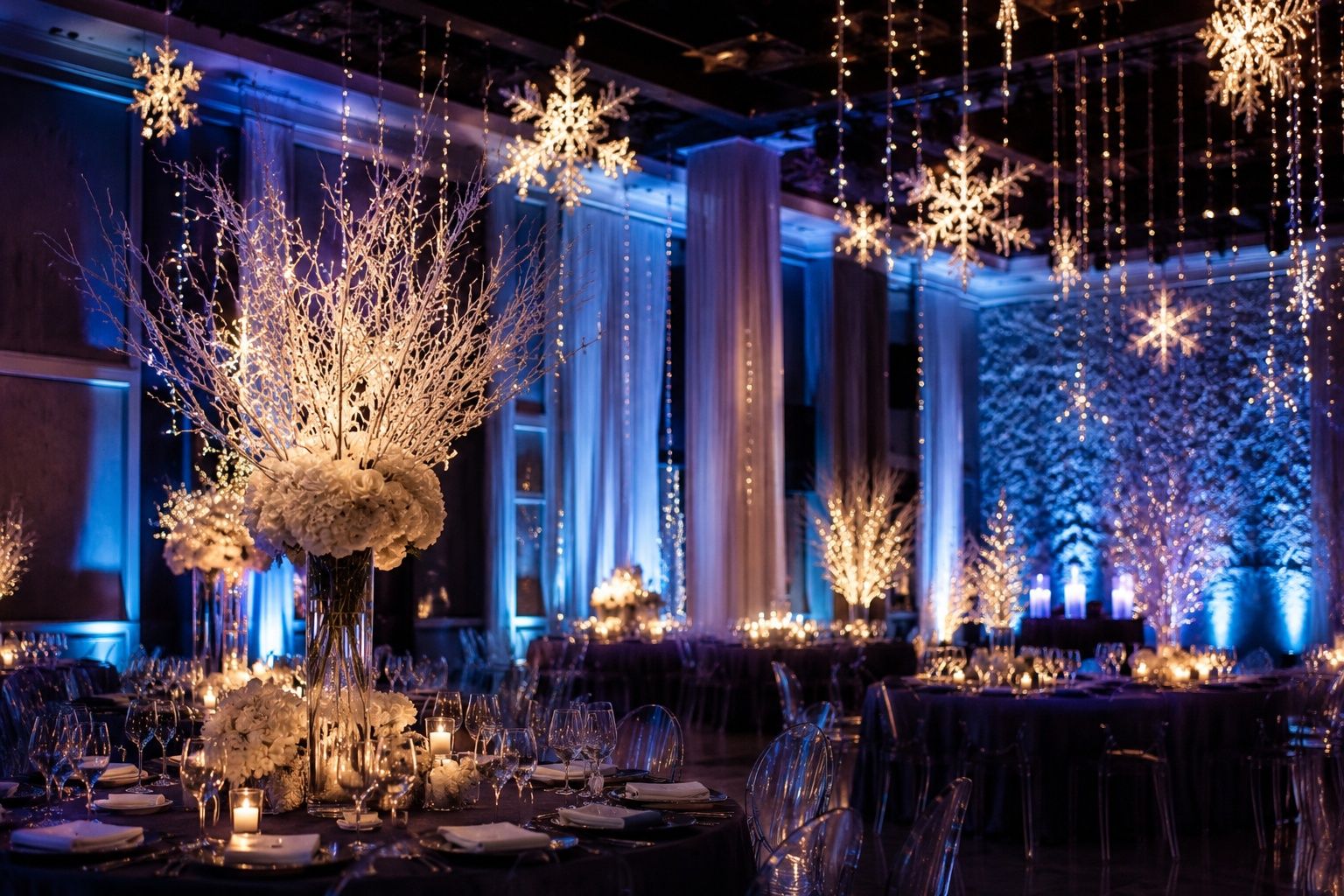 Winter wonderland banquet at night - Best Event Decor Hire in Brisbane.jpg